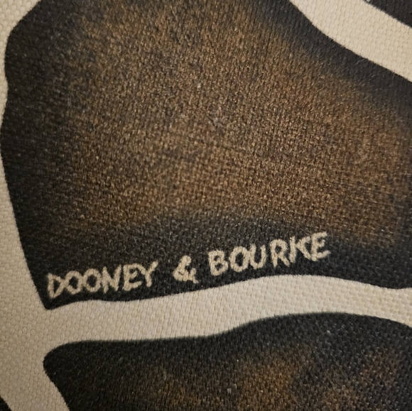 Dooney & Bourke Vintage Giraffe Shopper tote in canvas with leather trim EUC - Picture 8 of 15